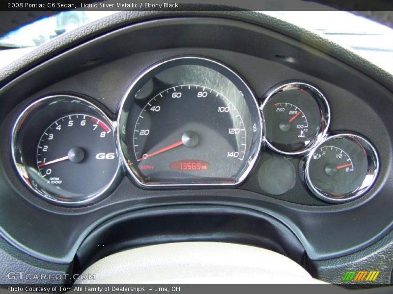 Liquid Silver Metallic / Ebony Black 2008 Pontiac G6 Sedan