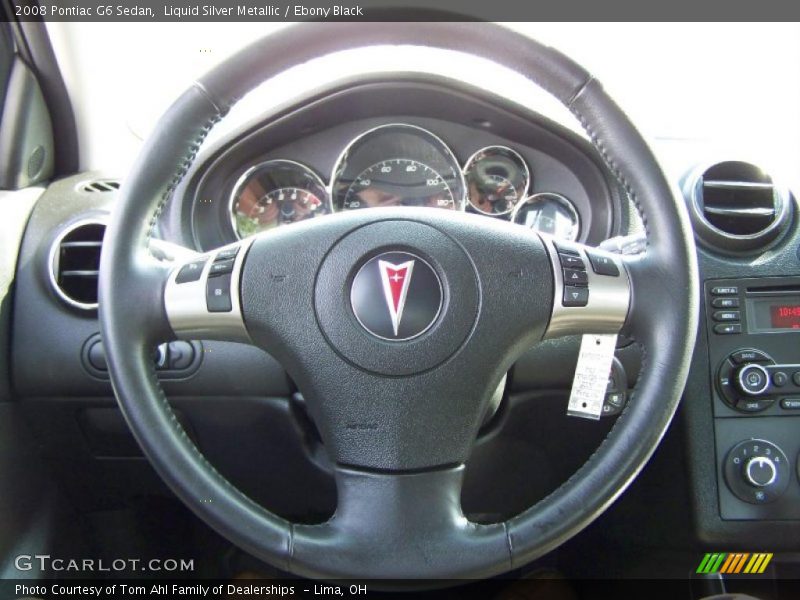 Liquid Silver Metallic / Ebony Black 2008 Pontiac G6 Sedan