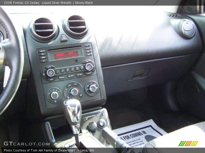 Liquid Silver Metallic / Ebony Black 2008 Pontiac G6 Sedan