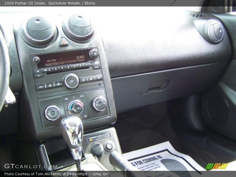 Quicksilver Metallic / Ebony 2009 Pontiac G6 Sedan