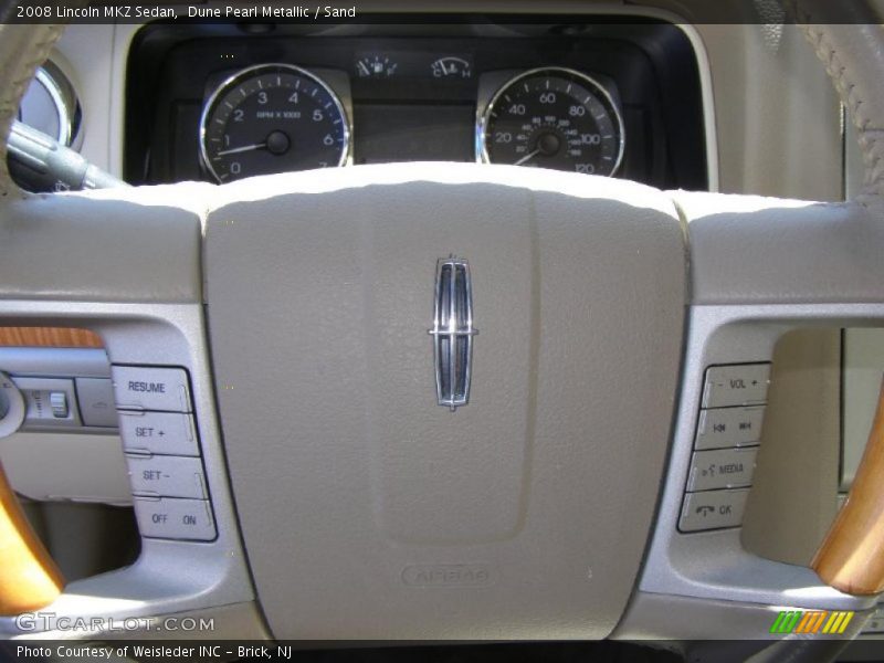 Dune Pearl Metallic / Sand 2008 Lincoln MKZ Sedan