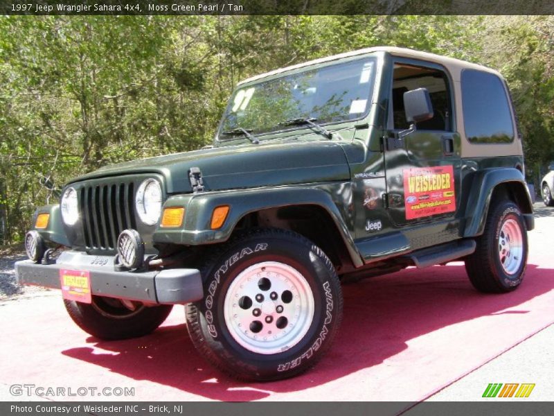 Moss Green Pearl / Tan 1997 Jeep Wrangler Sahara 4x4