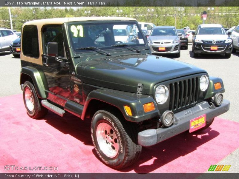 Moss Green Pearl / Tan 1997 Jeep Wrangler Sahara 4x4