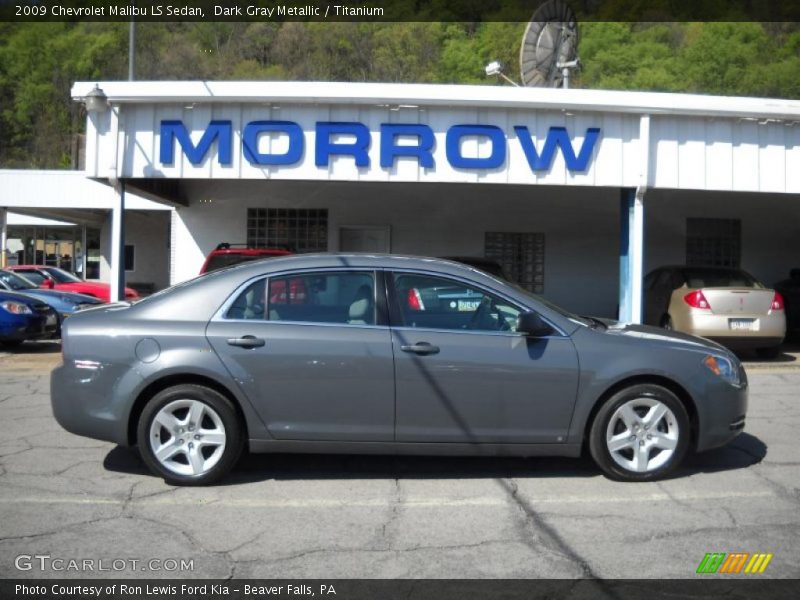 Dark Gray Metallic / Titanium 2009 Chevrolet Malibu LS Sedan