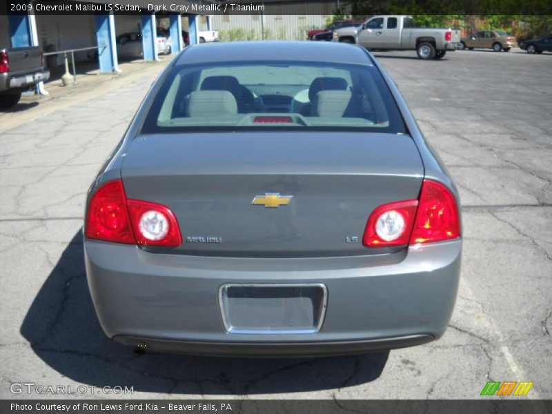 Dark Gray Metallic / Titanium 2009 Chevrolet Malibu LS Sedan