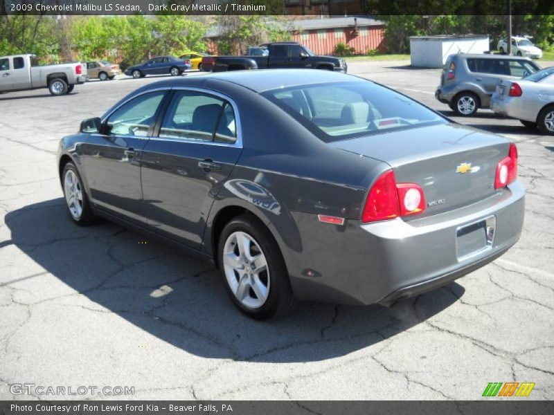 Dark Gray Metallic / Titanium 2009 Chevrolet Malibu LS Sedan