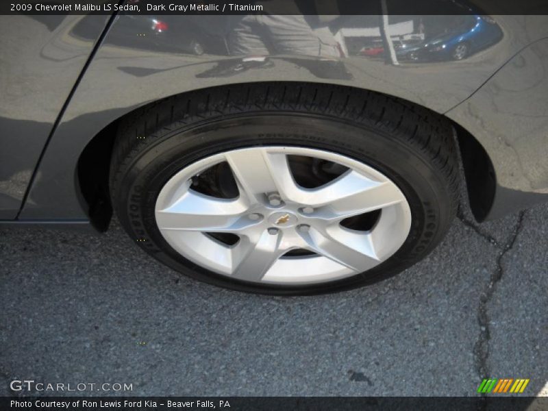 Dark Gray Metallic / Titanium 2009 Chevrolet Malibu LS Sedan