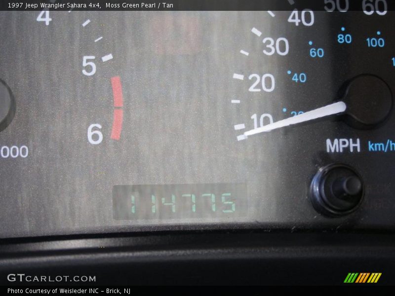 Moss Green Pearl / Tan 1997 Jeep Wrangler Sahara 4x4