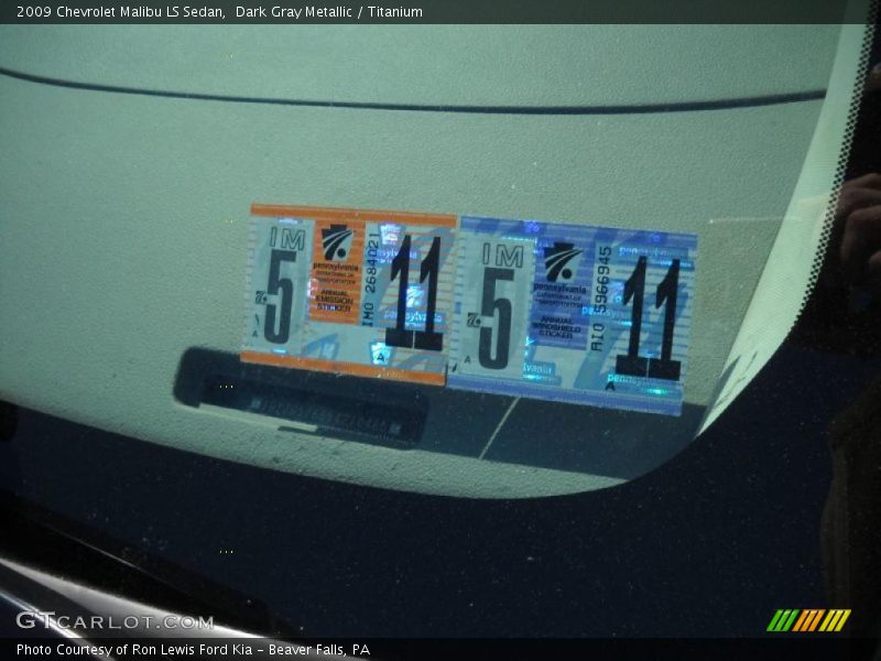 Dark Gray Metallic / Titanium 2009 Chevrolet Malibu LS Sedan