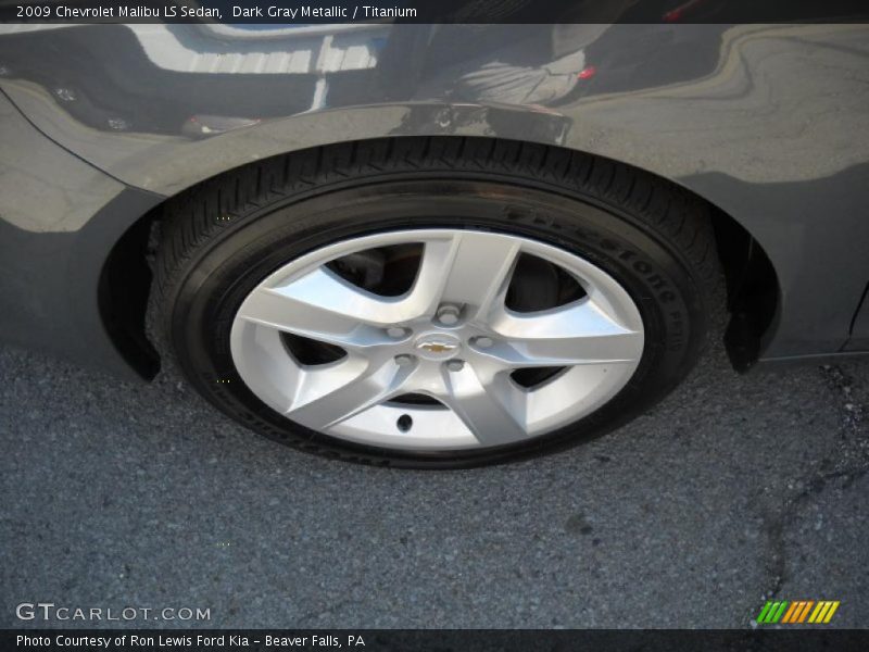 Dark Gray Metallic / Titanium 2009 Chevrolet Malibu LS Sedan