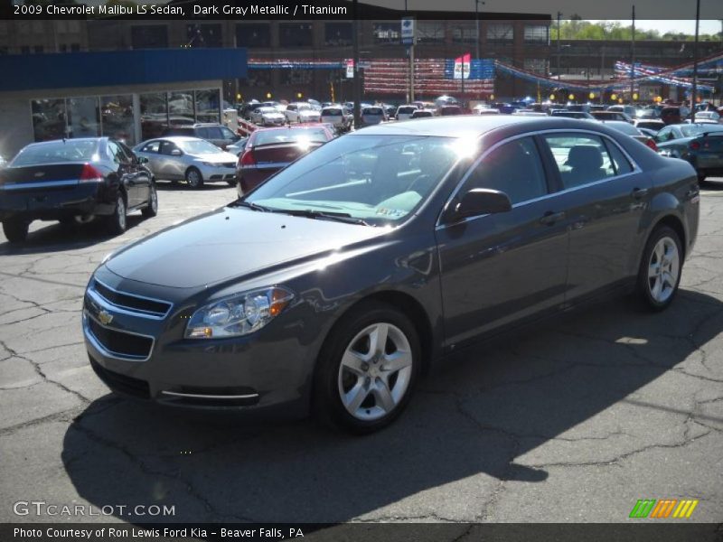 Dark Gray Metallic / Titanium 2009 Chevrolet Malibu LS Sedan