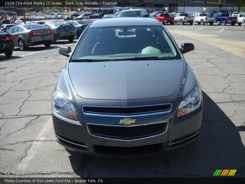 Dark Gray Metallic / Titanium 2009 Chevrolet Malibu LS Sedan