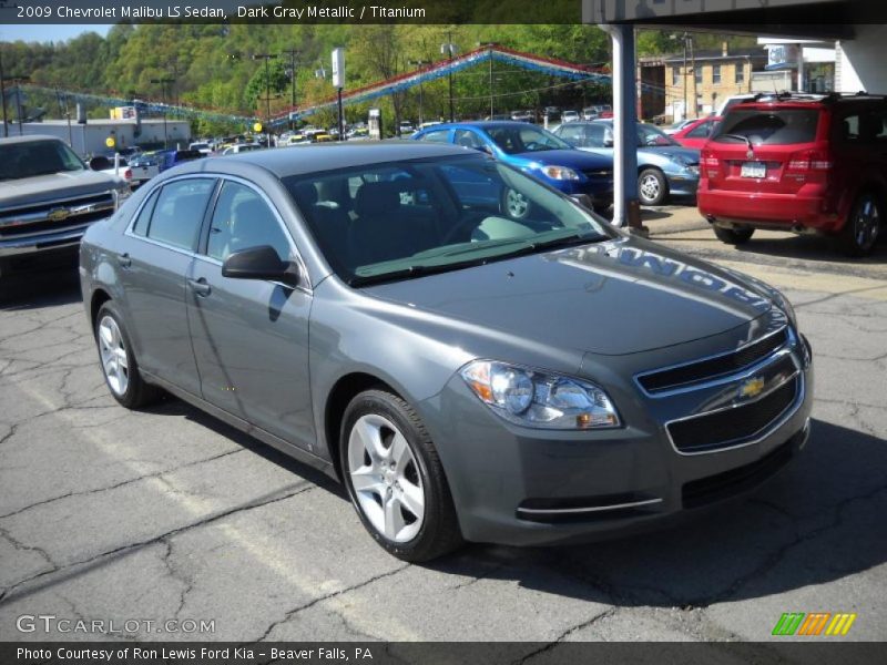 Dark Gray Metallic / Titanium 2009 Chevrolet Malibu LS Sedan