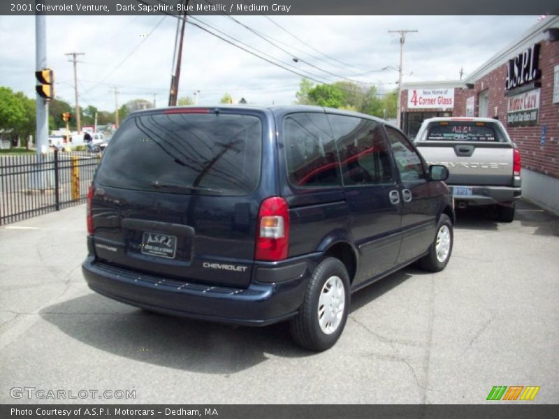 Dark Sapphire Blue Metallic / Medium Gray 2001 Chevrolet Venture