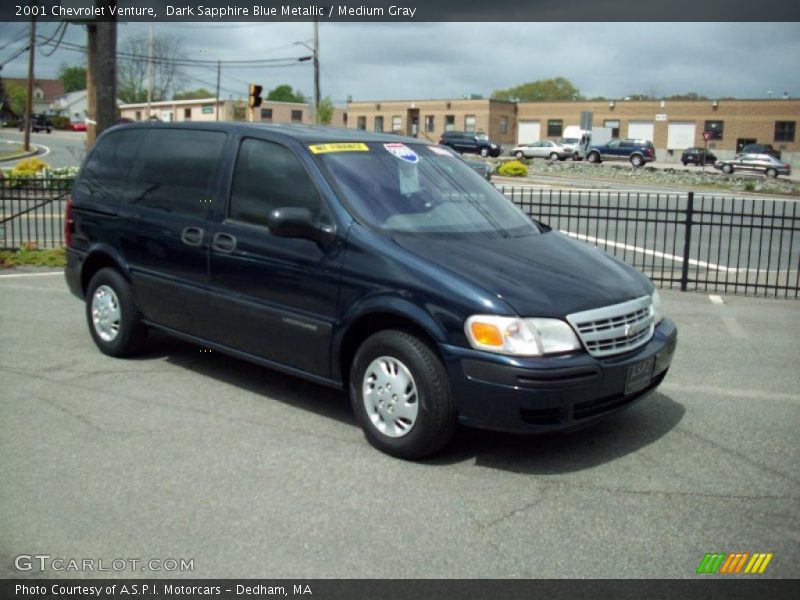 Dark Sapphire Blue Metallic / Medium Gray 2001 Chevrolet Venture
