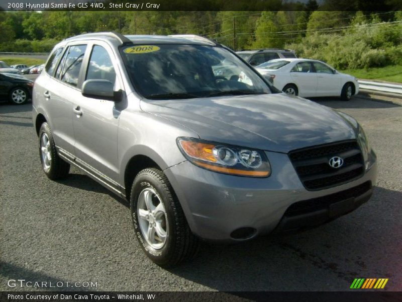 Steel Gray / Gray 2008 Hyundai Santa Fe GLS 4WD