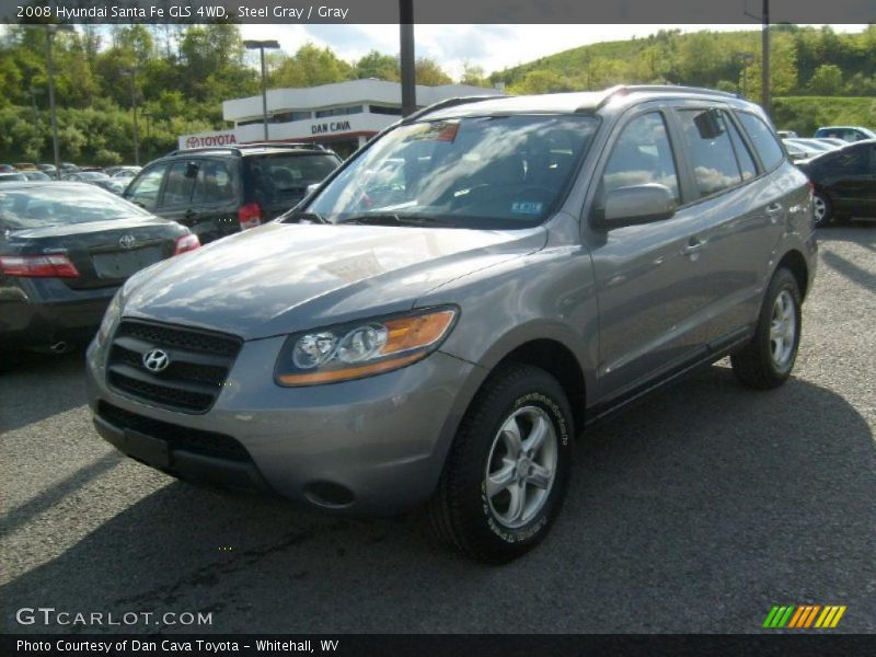 Steel Gray / Gray 2008 Hyundai Santa Fe GLS 4WD