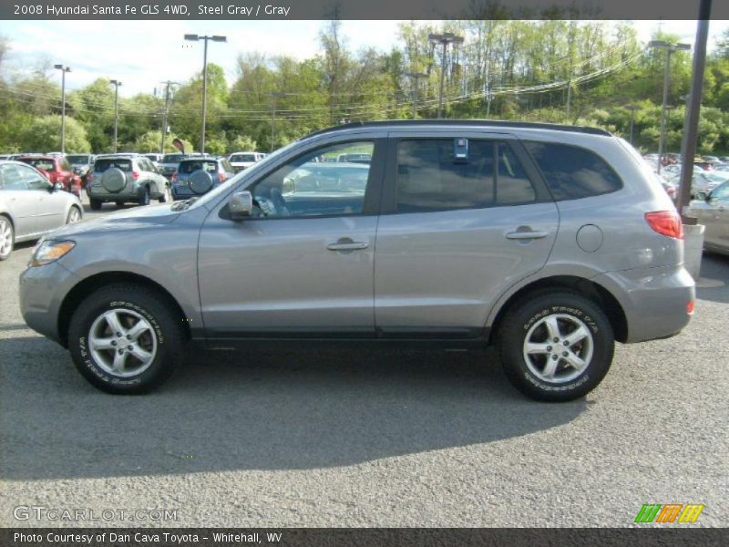 Steel Gray / Gray 2008 Hyundai Santa Fe GLS 4WD