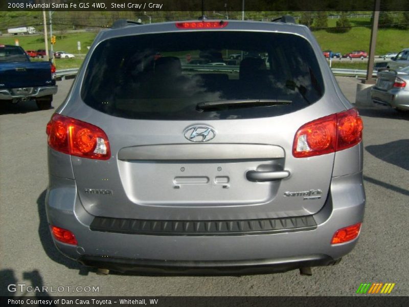 Steel Gray / Gray 2008 Hyundai Santa Fe GLS 4WD