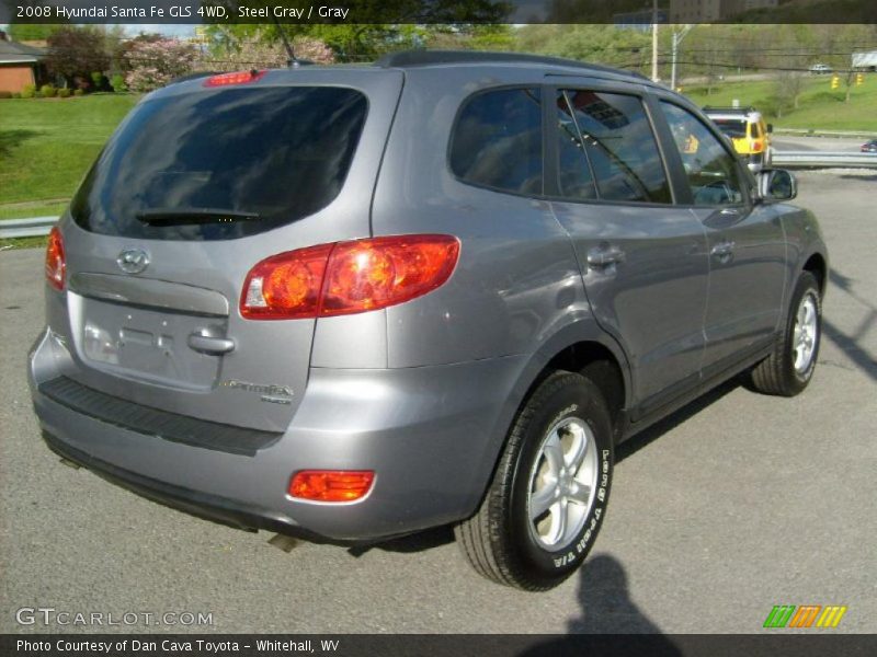 Steel Gray / Gray 2008 Hyundai Santa Fe GLS 4WD