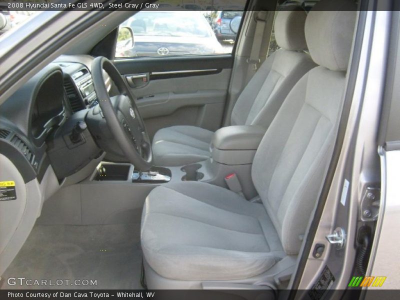 Steel Gray / Gray 2008 Hyundai Santa Fe GLS 4WD