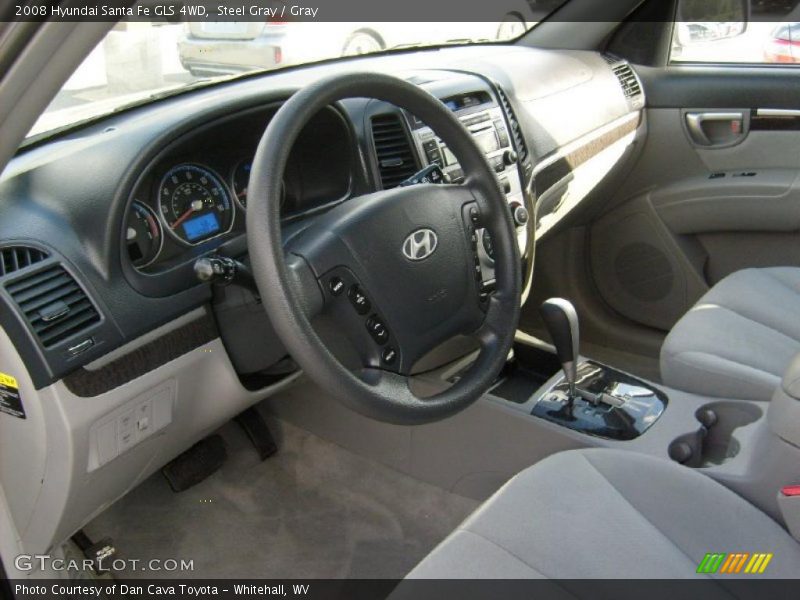 Steel Gray / Gray 2008 Hyundai Santa Fe GLS 4WD