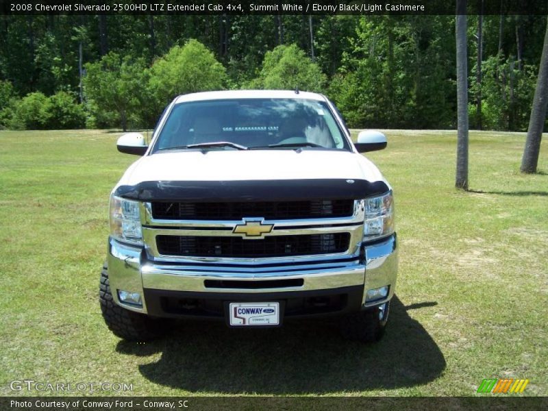 Summit White / Ebony Black/Light Cashmere 2008 Chevrolet Silverado 2500HD LTZ Extended Cab 4x4