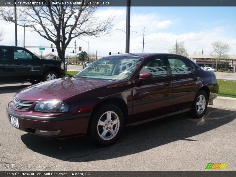 Berry Red Metallic / Neutral Beige 2003 Chevrolet Impala LS