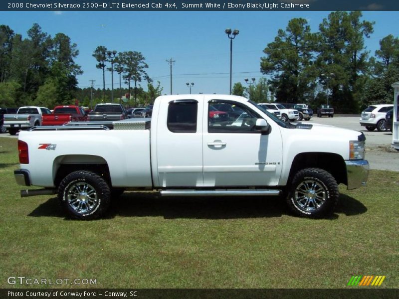 Summit White / Ebony Black/Light Cashmere 2008 Chevrolet Silverado 2500HD LTZ Extended Cab 4x4