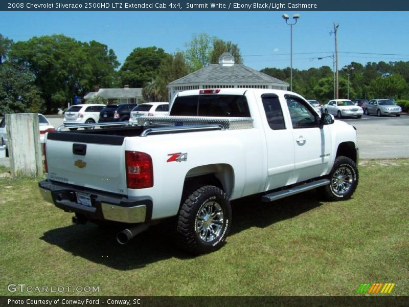 Summit White / Ebony Black/Light Cashmere 2008 Chevrolet Silverado 2500HD LTZ Extended Cab 4x4