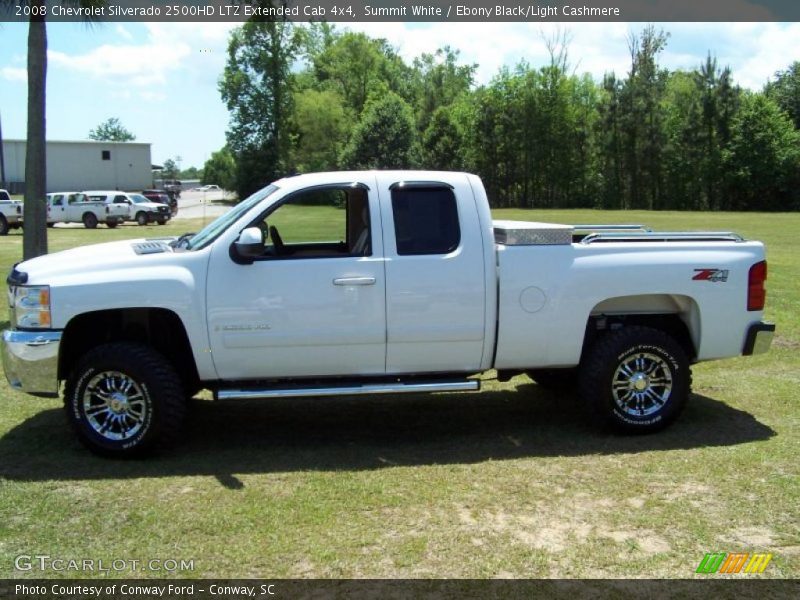 Summit White / Ebony Black/Light Cashmere 2008 Chevrolet Silverado 2500HD LTZ Extended Cab 4x4