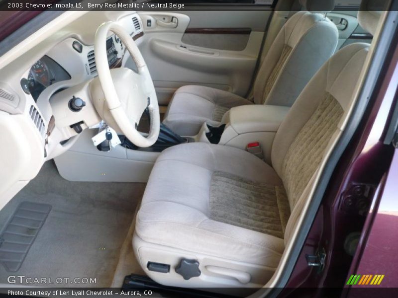 Berry Red Metallic / Neutral Beige 2003 Chevrolet Impala LS