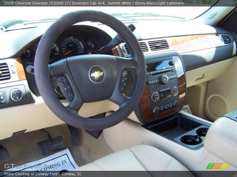 Summit White / Ebony Black/Light Cashmere 2008 Chevrolet Silverado 2500HD LTZ Extended Cab 4x4