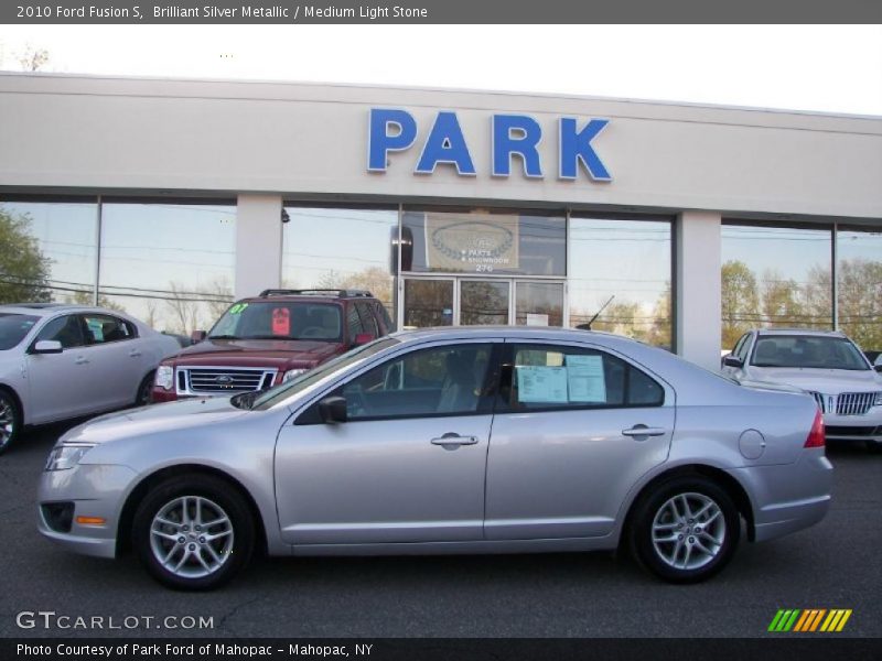 Brilliant Silver Metallic / Medium Light Stone 2010 Ford Fusion S
