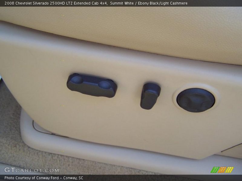 Summit White / Ebony Black/Light Cashmere 2008 Chevrolet Silverado 2500HD LTZ Extended Cab 4x4