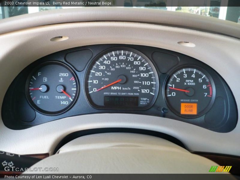 Berry Red Metallic / Neutral Beige 2003 Chevrolet Impala LS