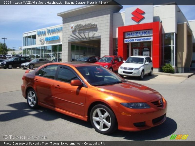 Blazing Copper Metallic / Black 2005 Mazda MAZDA6 s Sport Hatchback