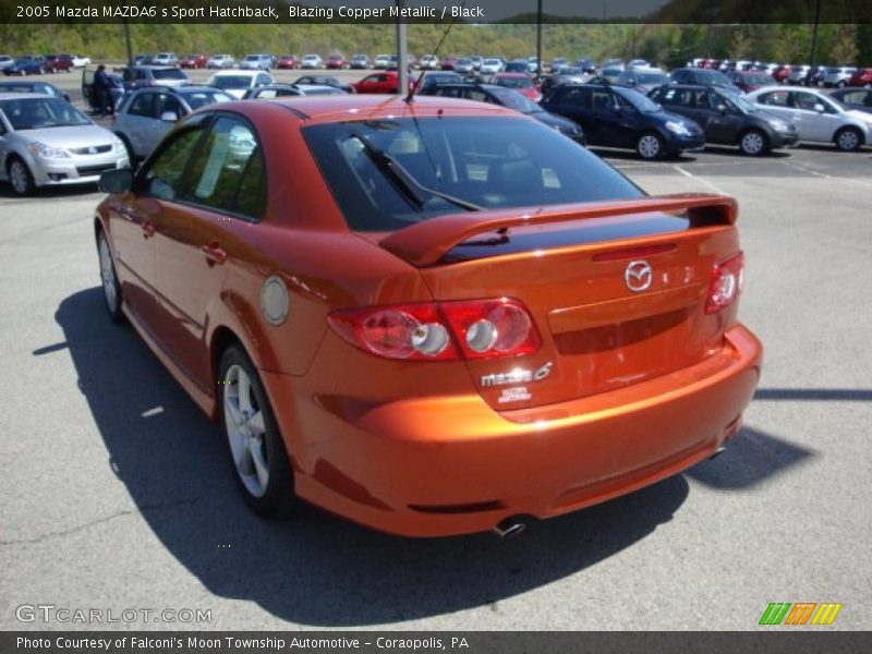 Blazing Copper Metallic / Black 2005 Mazda MAZDA6 s Sport Hatchback