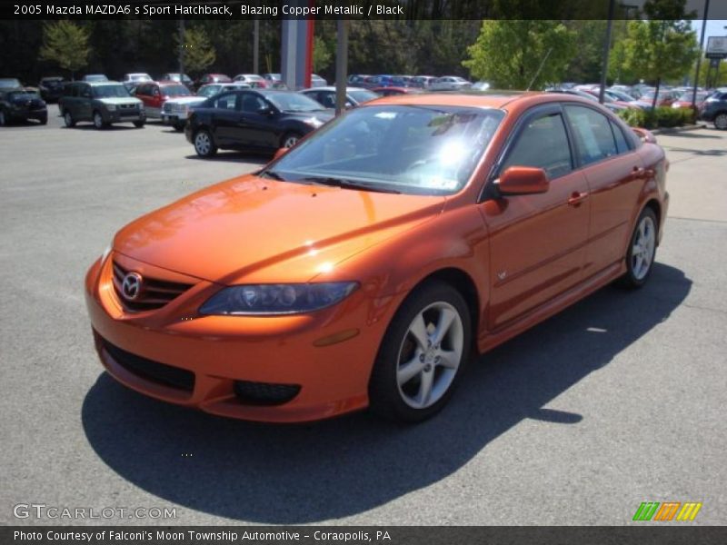 Blazing Copper Metallic / Black 2005 Mazda MAZDA6 s Sport Hatchback