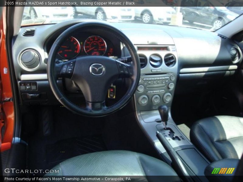 Blazing Copper Metallic / Black 2005 Mazda MAZDA6 s Sport Hatchback