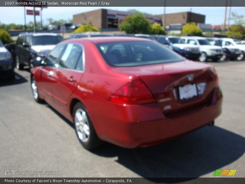 Moroccan Red Pearl / Gray 2007 Honda Accord SE Sedan