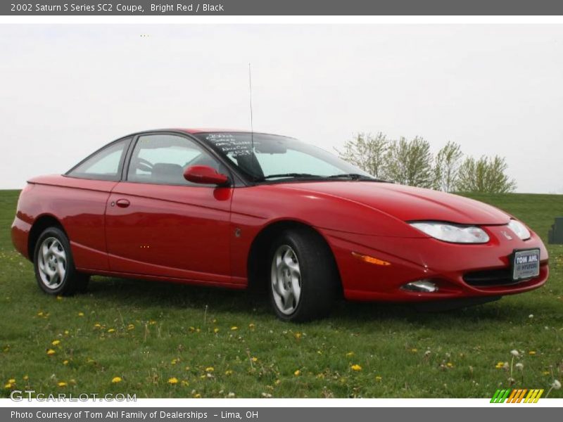 Bright Red / Black 2002 Saturn S Series SC2 Coupe