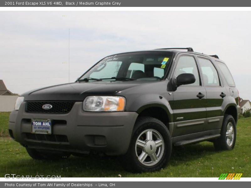 Black / Medium Graphite Grey 2001 Ford Escape XLS V6 4WD