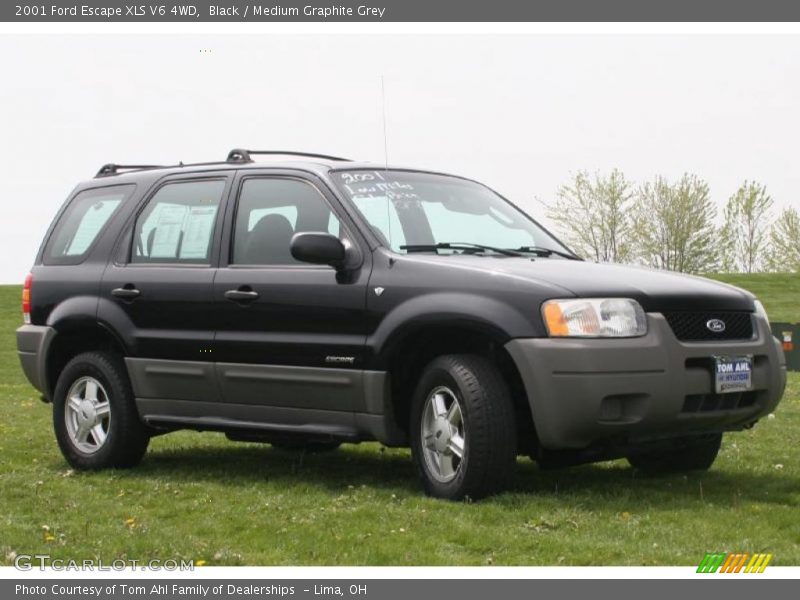 Black / Medium Graphite Grey 2001 Ford Escape XLS V6 4WD