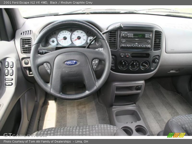 Black / Medium Graphite Grey 2001 Ford Escape XLS V6 4WD