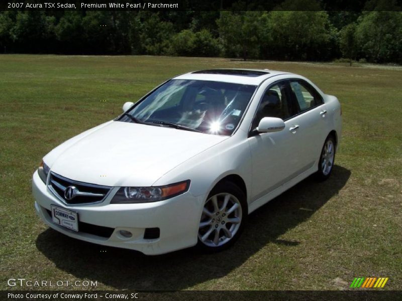 Premium White Pearl / Parchment 2007 Acura TSX Sedan