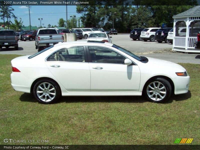 Premium White Pearl / Parchment 2007 Acura TSX Sedan