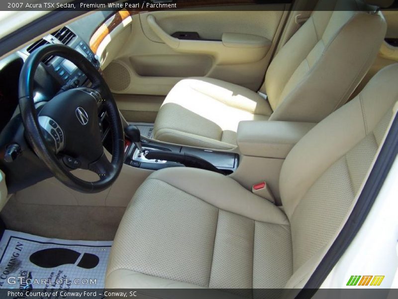 Premium White Pearl / Parchment 2007 Acura TSX Sedan