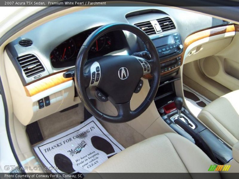 Premium White Pearl / Parchment 2007 Acura TSX Sedan