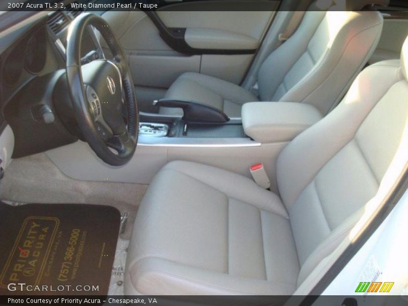 White Diamond Pearl / Taupe 2007 Acura TL 3.2